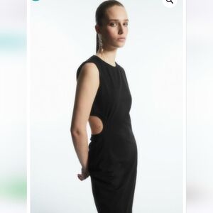 NWT COS BLACK KNIT SLEEVELESS CUTOUT MAXI DRESS